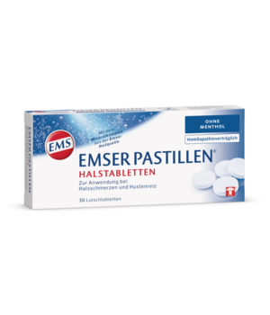 Emser Pastillen ohne Menthol in der Verpackung